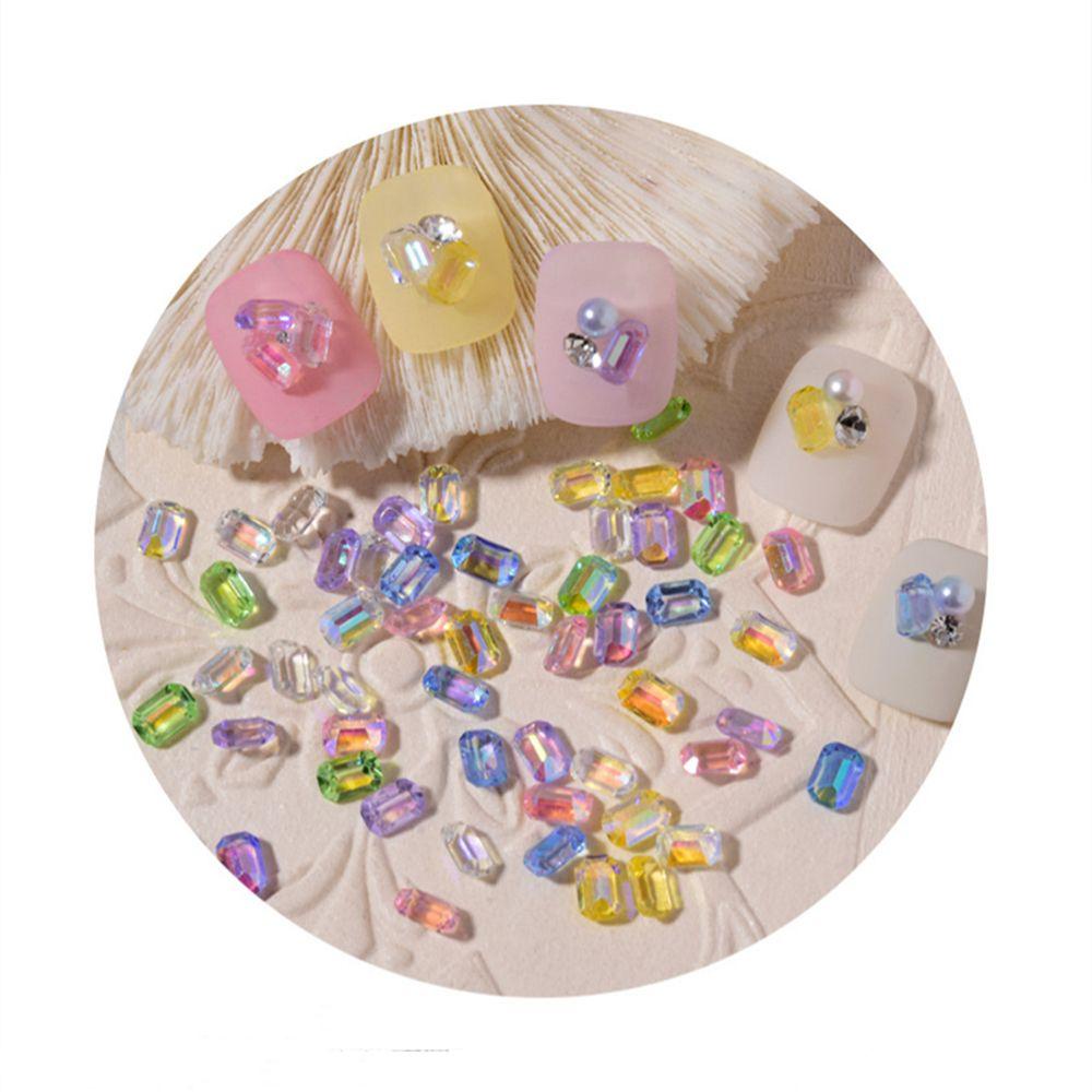 Set 100 Móng Tay Giả Màu Hồng|Trang Sức Thời Trang Hình Trái Tim Cực Quang|Hạt Ngọc Trang Trí Móng Tay