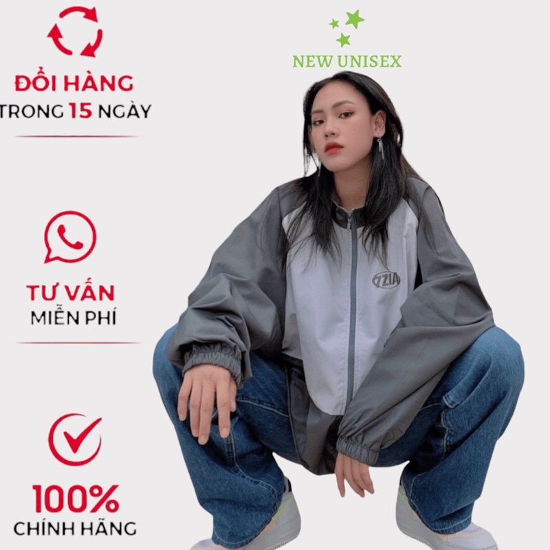 Áo Khoác Dù Nam Nữ Kiểu Dáng Đơn Giản Phối 2 Màu Cá Tính in Chữ 7 ZIA Độc Đáo TP010 [NewUnisex]