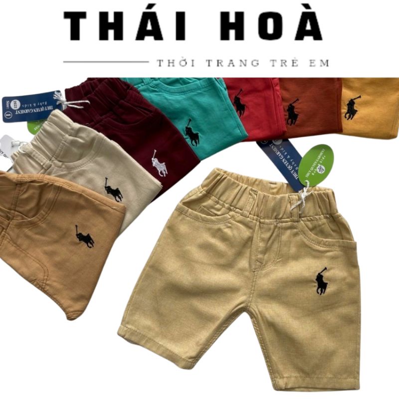 Quần kaki lửng vải mềm bé trai 7_22kg