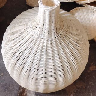 Đèn Mây Tre Hình Chóp Cổ Dài size 45cm