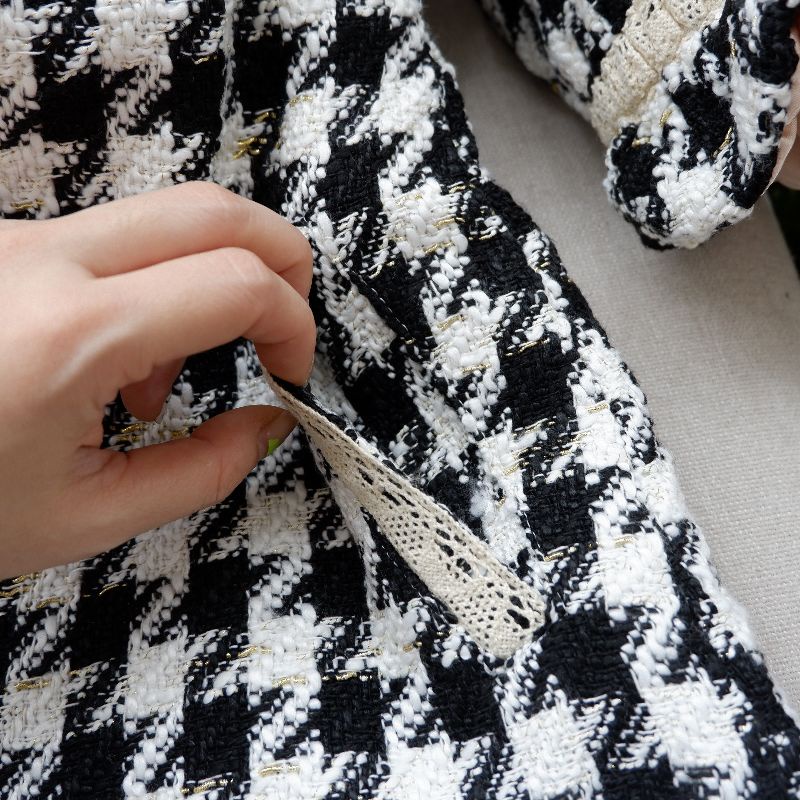 Áo khoác dạ Tweed trần bông KIWY KIDS dáng dài ấm áp Kids14 - 2130  cho bé gái từ 1 đến 11 tuổi