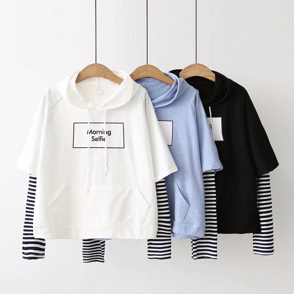 Áo Hoodie In Chữ Morning Sefie Thời Trang
