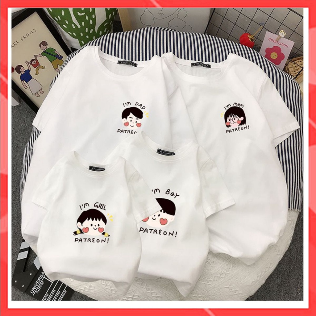 Áo gia đình familylove - đồng phục gia đình chất liệu cotton co giãn 4 - ảnh sản phẩm 1