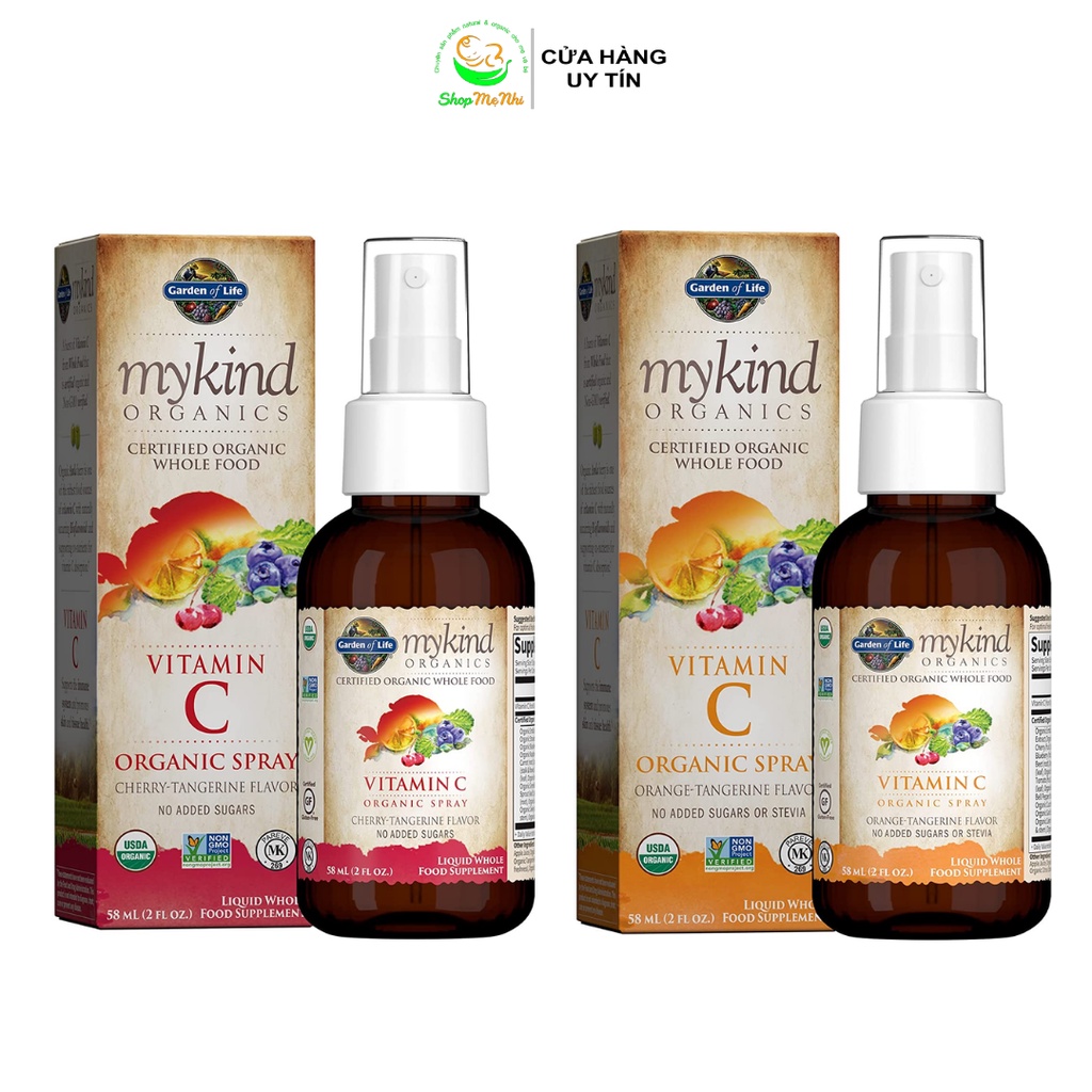 Siro C hữu cơ dạng xịt Garden of Life mykind Organics 58ml.