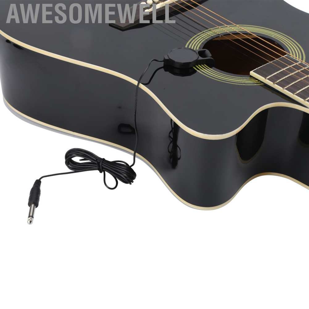 Awesomewell Guitar Replacement guitar parts Clip‑On Pickup Microphone Piezo Violin Acoustic Ukulele Musical Instrument