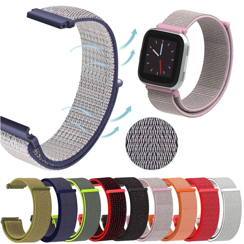 Dây đeo sợi nylon thể thao cho đồng hồ thông minh Fitbit versa Lite