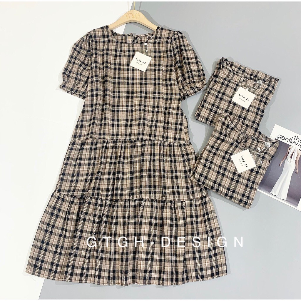 Váy bầu suông bauxinh - Váy bầu thời trang thiết kế chất lụa hàn freesize từ 45 đến 70kg