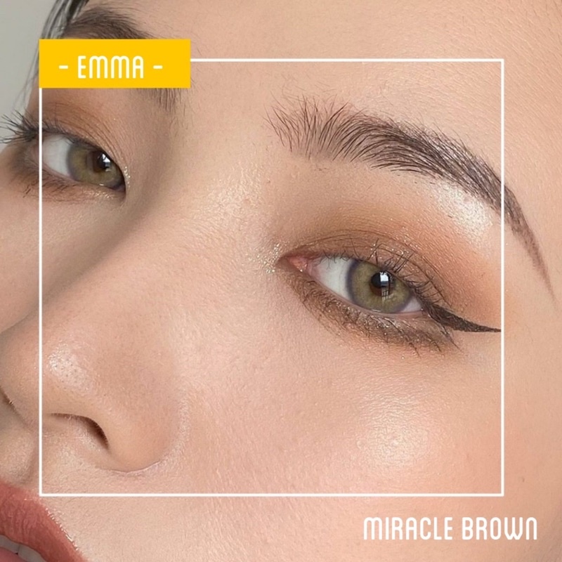 🌸 Kính Giãn Tròng Miracle Brown - Kính giãn tròng màu nâu siêu tây cực xinh / Emma Super Mini Contact Lens 🌸