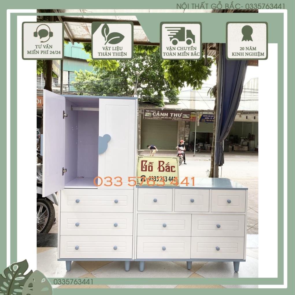 Tủ quần áo dành cho trẻ em làm từ gỗ MDF phủ melamine cao cấp, màu sắc phong phú