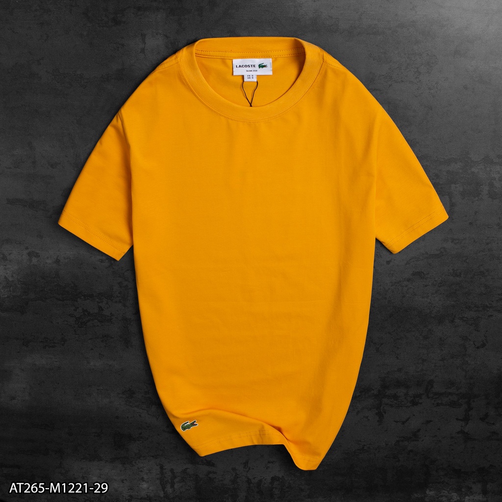 Áo thun nam Lacoste thêu logo cá sấu vạt áo AT265 - 14 MÀU VNXK