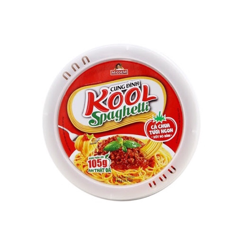 Mì trộn Cung Đình Kool Spaghetti tô 105g  khẩu phần lớn