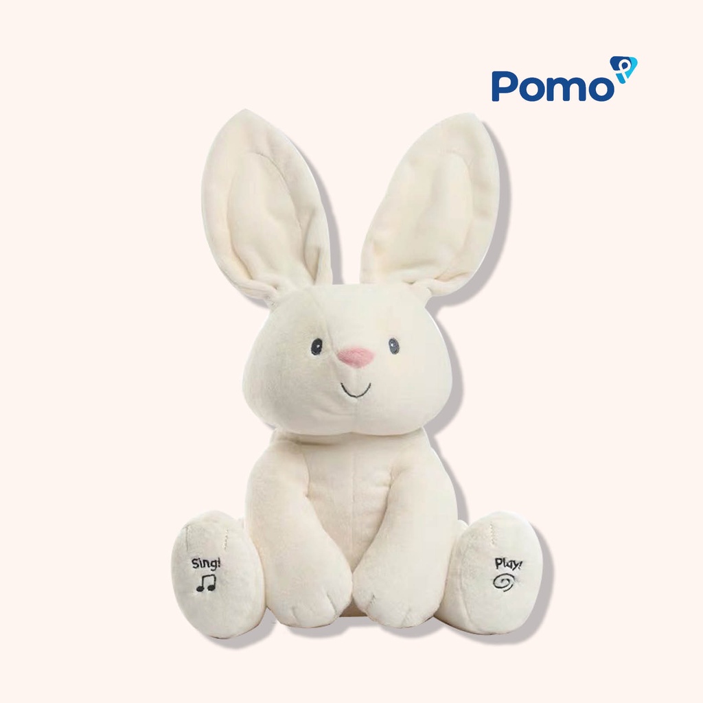 Thú Nhồi Bông Thỏ Ú Òa UMOO Chất Liệu Cotton Mềm Mịn, Đồ Chơi Đáng Yêu, Có Thể Phát Nhạc Cho Bé Yêu