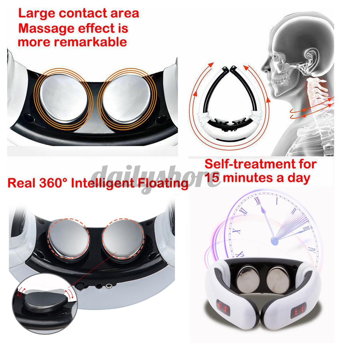 Electric Cervical Neck Massager Body Shoulder Relax Massage Magnetic Therapy		