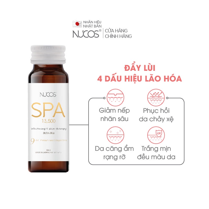 Combo 2 Hộp Collagen chống lão hóa săn chắc da Nucos Spa 13500 2x10Chaix50ml