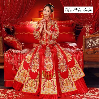 Váy cưới cổ trang đẹp bung xòe