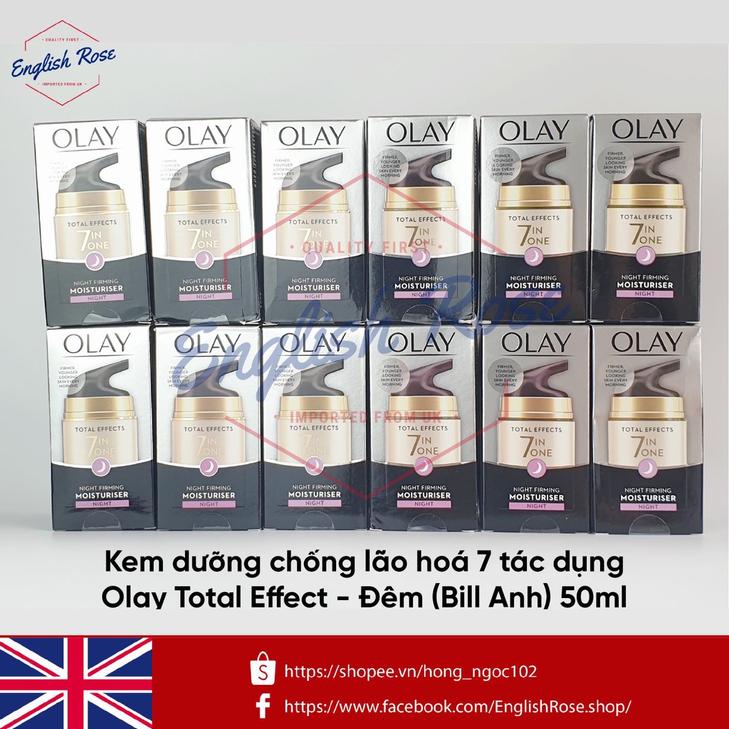 [BẢN UK Made in Poland] Kem dưỡng chống lão hoá 7 tác dụng Olay Total Effect Ngày Đêm 50ml | BigBuy360 - bigbuy360.vn