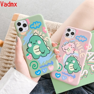 Ốp điện thoại TPU mềm in hình khủng long dễ thương chất lượng cao cho bảo vệ iPhone 11 Pro Xs Max XR Xs X 8 7 6s 6 Plus