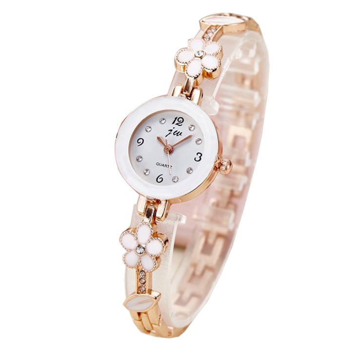 Đồng hồ nữ JW dây mạ hợp kim hình hoa mai thời trang SP377 (Nhiều màu)