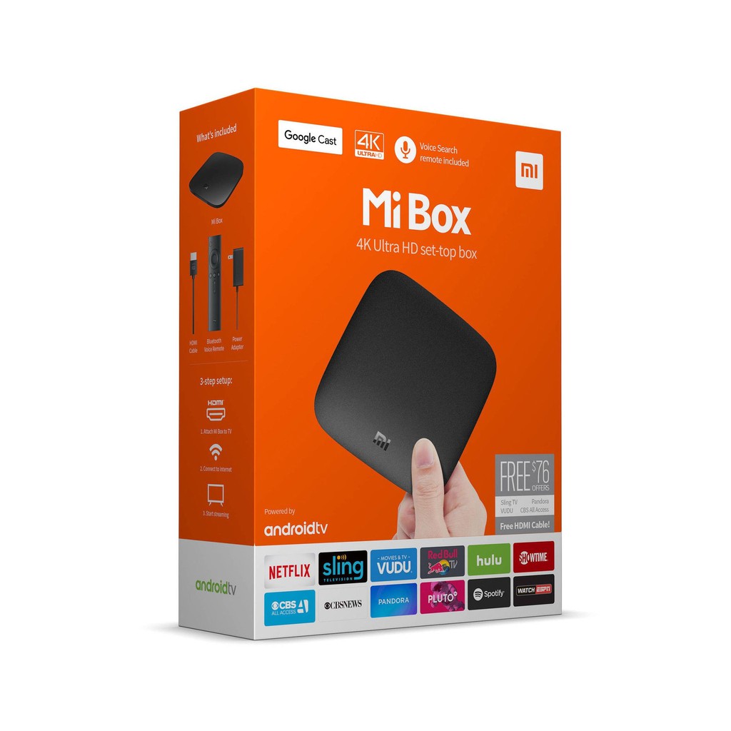 Android Tivi Box Xiaomi Mibox 4K Bản Quốc Tế Tiếng Việt tìm kiếm giọng nói