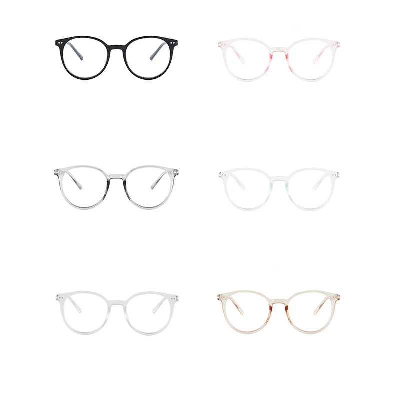 Mắt Kính Gọng Tròn Siêu Nhẹ Chống Tia Sáng Xanh Thời Trang Cho Nữ