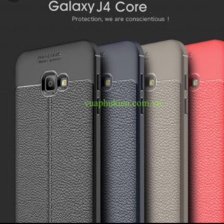 Ốp lưng giả da chống sốc Auto focus cho samsung J4 core