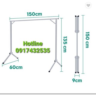 Sào phơi đồ đơn inox 100% - quà tặng 100k, sào phơi quần áo gấp gọn thông minh, sào phơi
