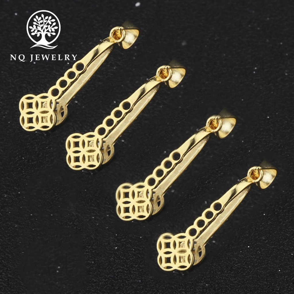 Khoen bạc mạ vàng móc mặt dây chuyền đồng điếu, mặt phật, tỳ hưu, hồ ly - NQ Jewelry