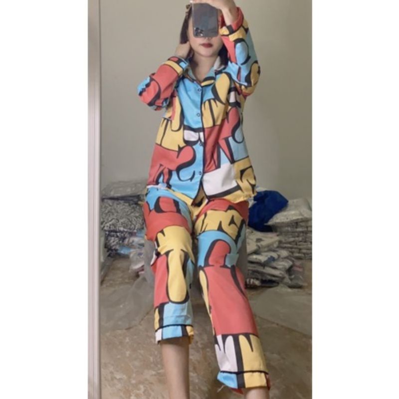 [Mẫu ngẫu nhiên] Bộ Pizama tay dài quần dài giá tốt | BigBuy360 - bigbuy360.vn