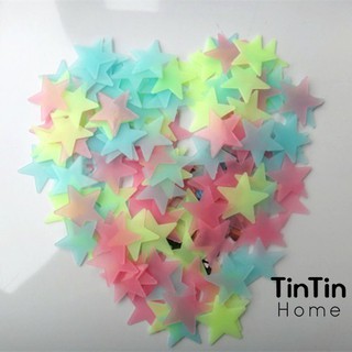 Gói 100 Sao Dạ Quang Dán Tường - Kèm miếng dán TINTIN SDQ01