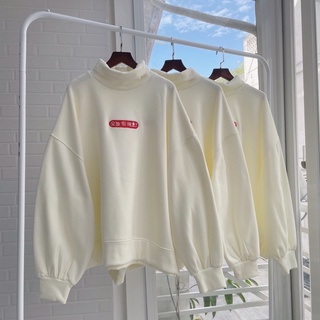 Áo sweater nỉ, cổ lọ