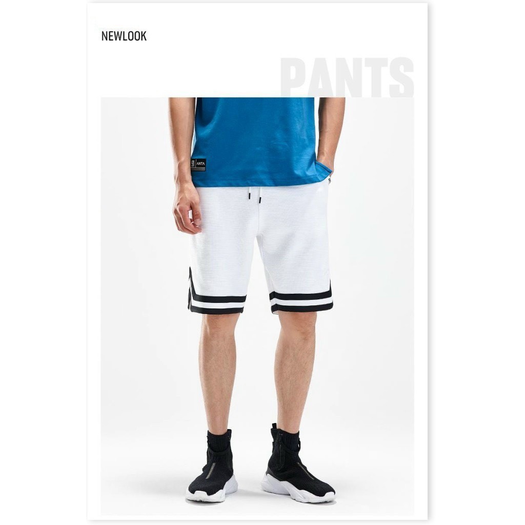 Quần short thể thao 💝FREESHIP💝 quần đùi unisex thun mềm mịn 2 viền đen - trắng túi khóa kéo năng động trẻ trung ་