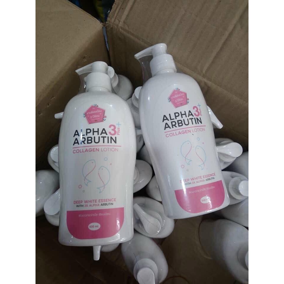 1 Chai Sữa dưỡng thể trắng da Collagen Alpha Arbutin 500ml Thái Lan