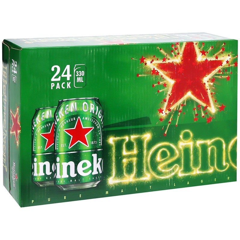 Thùng Bia Heineken 24 Lon x 330ml