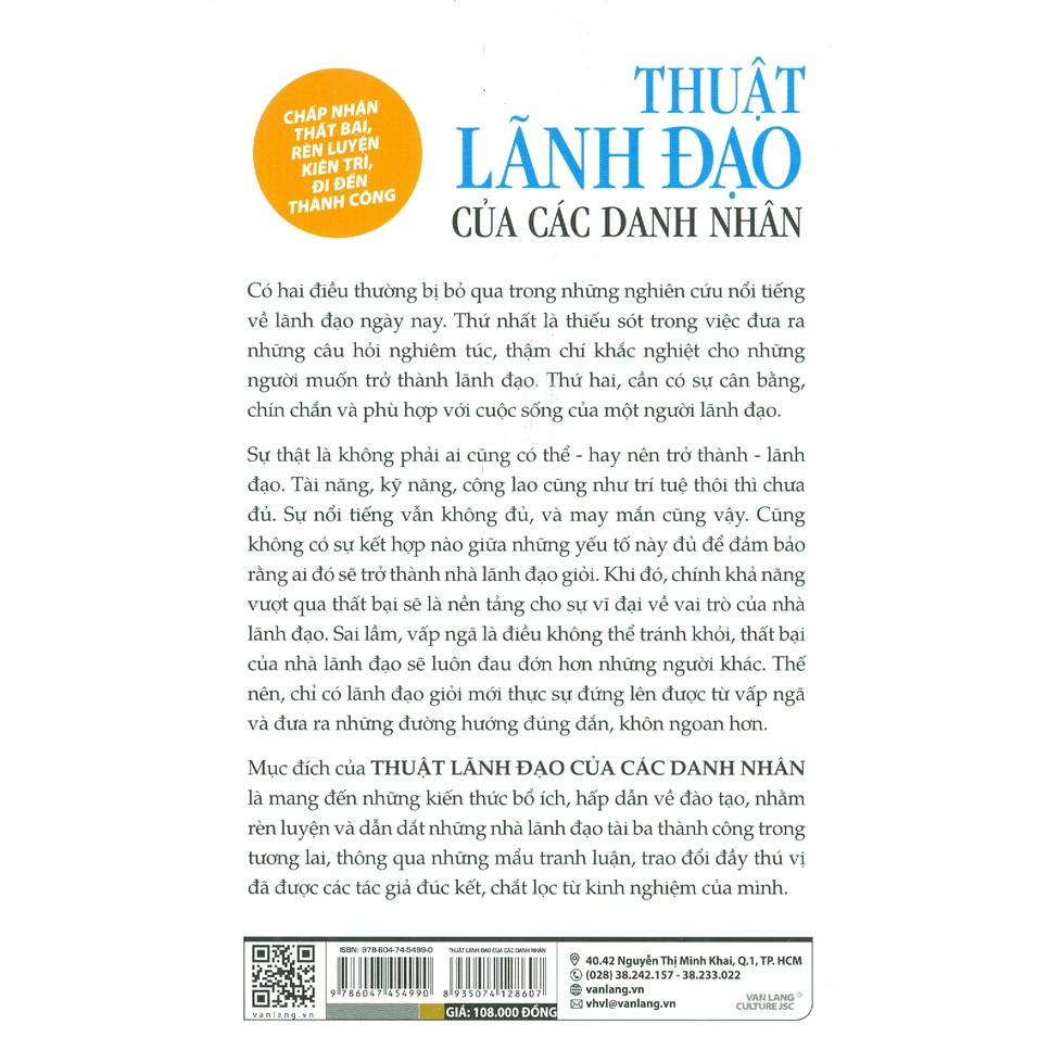 Sách - Thuật Lãnh Đạo Của Các Danh Nhân - VLG