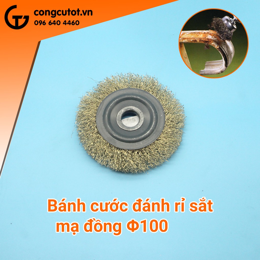 Bánh cước đánh rỉ sắt mạ đồng Φ100 Hệ inch
