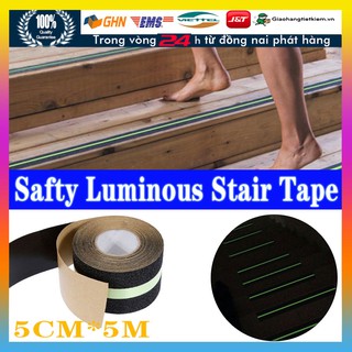 5M*5CM Cuộn băng keo dạ quang chống trượt trang trí dán cầu thang sàn nhà cửa