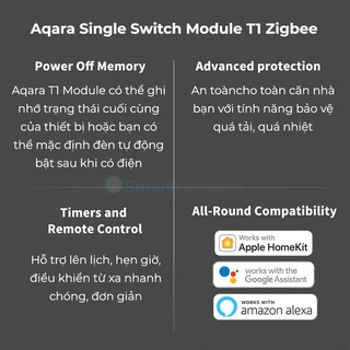 [Bản Quốc Tế] Module điều khiển thông minh - Relay Aqara Single Switch Module T1 Zigbee 3.0