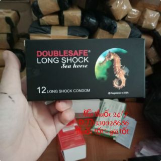 Bao cao su Long shock condom  hộp 12 cái gai nổi rõ  Malaysia