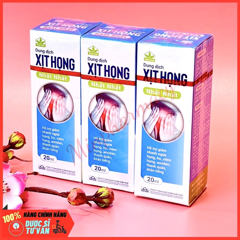 Xịt Họng NHẤT NHẤT Giảm Ngứa Họng, Ho, Đau Họng chai 20ml - Minpharmacy