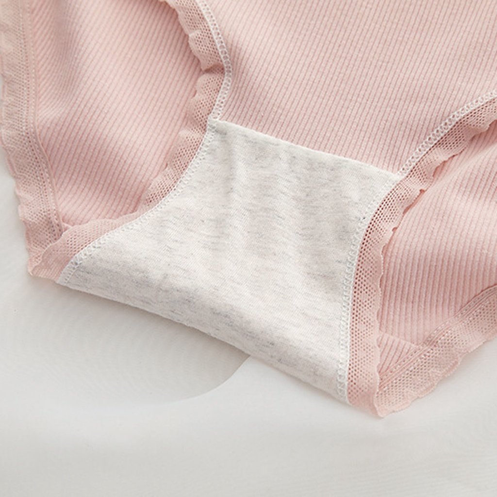 Quần lót nữ cotton viền ren đính nơ dễ thương kháng khuẩn cute quyến rũ đẹp 03