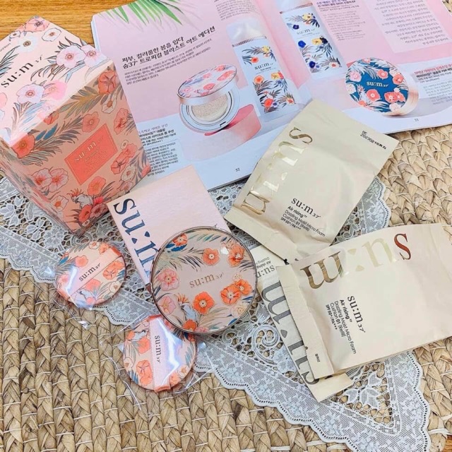 SÉT PHẤN NƯỚC SUM limited Su:m Air Rising TF Dazzling Moist Micro Foam Cúhion MẪU MỚI THÁNg2/2020