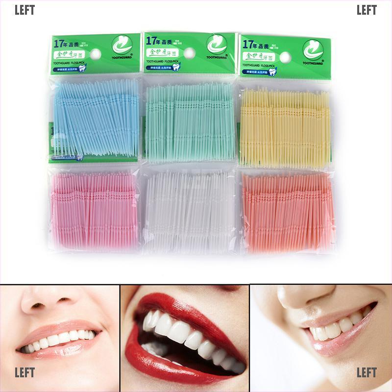 Set 100 Tăm Xỉa Răng 2 Chiều Bằng Nhựa Chất Lượng Cao
