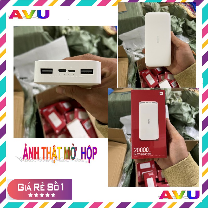 Pin sạc dự phòng Xiaomi Fast Charge Redmi 18W/20000MAH màu trắng