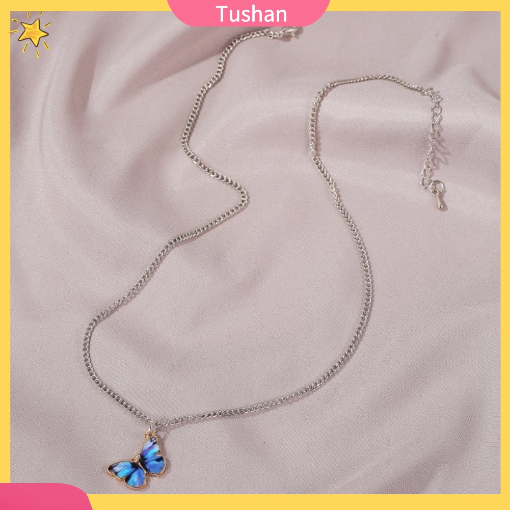 vòng cổ / Vòng Tay / vòng cổ Mặt Hình Bướm Màu Gradient Thời Trang Cho Nữ