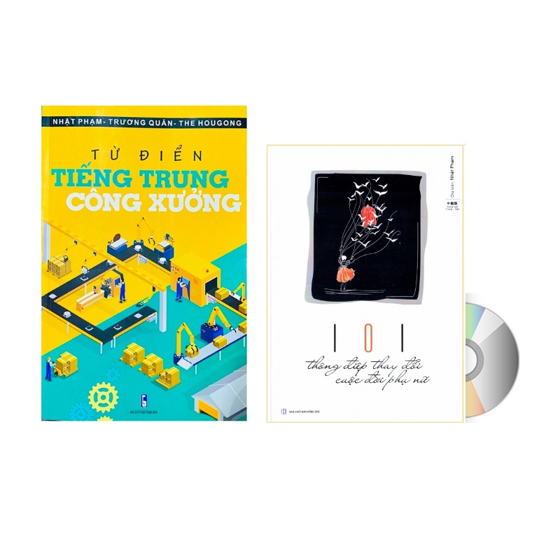 Sách -Combo:Từ điển Tiếng Trung công xưởng+101 thông điệp thay đổi cuộc đời phụ nữ + DVD tài lệu