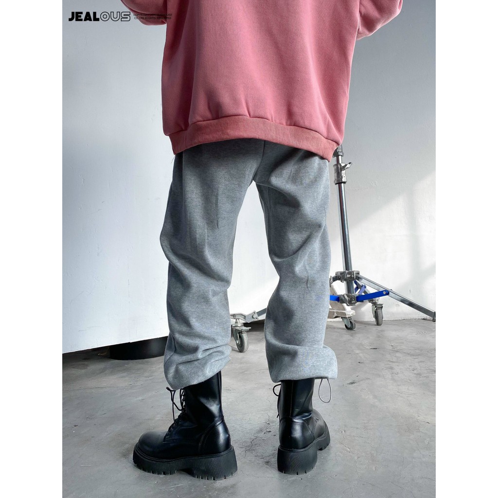 Quần jogger vải, quần dài nỉ cạp chun có dây rút gấu 5532