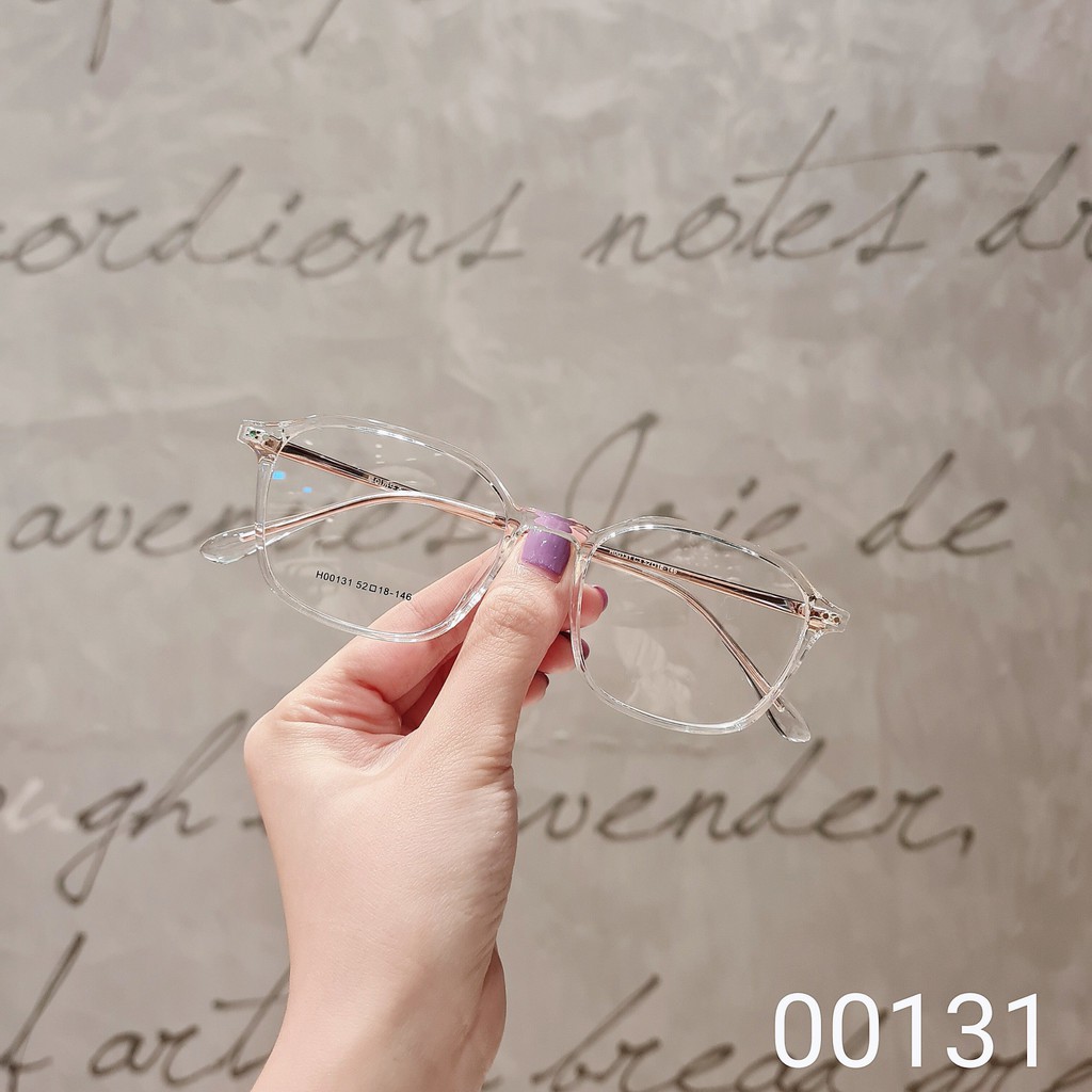 Gọng kính nam nữ Lilyeyewear mắt vuông càng kính kim loại thanh mảnh màu sắc thời trang 00131 | BigBuy360 - bigbuy360.vn