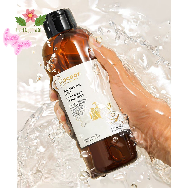 Nước tẩy trang bí đao Cocoon Winter Melon Micellar Water 500ml không cồn dành cho da dầu mụn