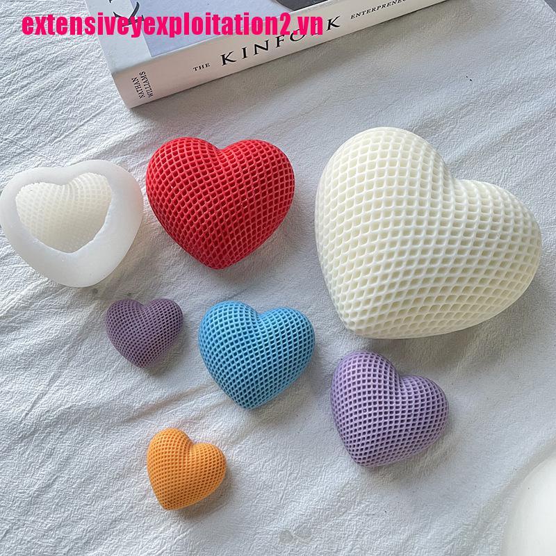 Khuôn Silicone Tạo Hình Trái Tim Làm Nến DIY