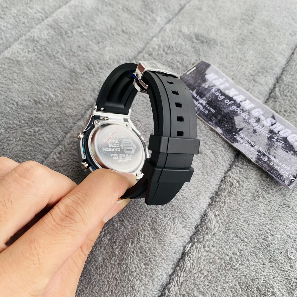 Đồng hồ nam G-SHOCK GA-2100-1A Custom Silver Black | GA-2100 Custom | Full phụ kiện | Bảo hành 2 năm